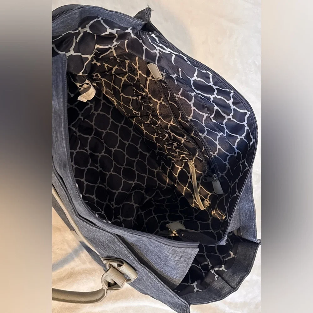 Bananafish Diaper Bag.  New Condition/ Never used.  Light navy and taupe/tan.